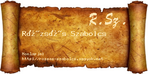 Rózsás Szabolcs névjegykártya