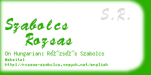 szabolcs rozsas business card